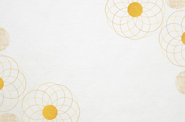 Luxury Japanese modern style background with Japanese washi paper texture. Abstract floral patterned washi paper.