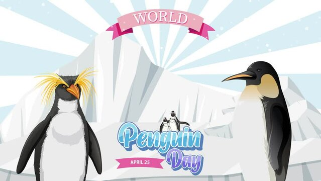 Celebrating World Penguin Day Animation