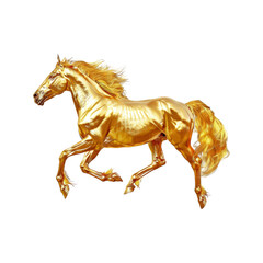 A_golden_horse_is_running.