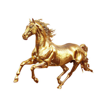 _A_golden_horse_is_running.