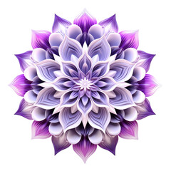 Fototapeta premium Mandala fractal design element with flower pattern isolated on transparent background