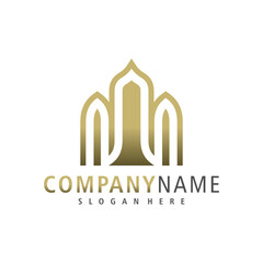 Mosque logo design vector. Creative Mosque logo concepts template