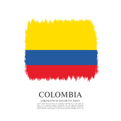 Flag of Colombia, brush stroke background