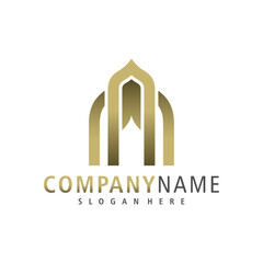 Mosque logo design vector. Creative Mosque logo concepts template