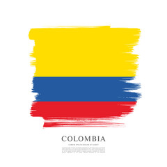Flag of Colombia, brush stroke background
