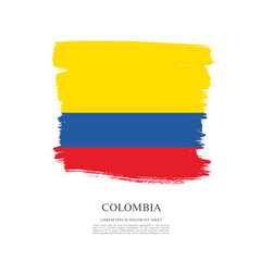 Flag of Colombia, brush stroke background