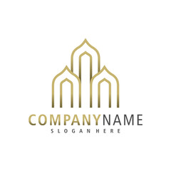 Mosque logo design vector. Creative Mosque logo concepts template