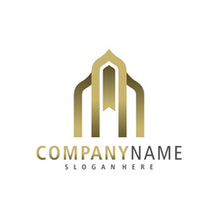 Mosque logo design vector. Creative Mosque logo concepts template