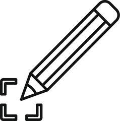 Pen handwriting access icon outline vector. Human security. Biometric approve