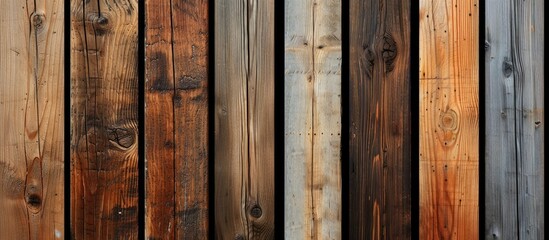 This close-up photo captures the vibrant colors and textures of a wooden fence.
