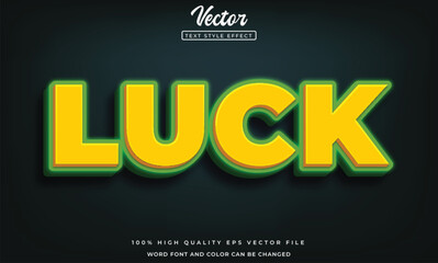 vector luck 3d style text effect