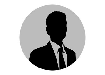 スーツ姿の男性ビジネスマンのシルエットアイコン