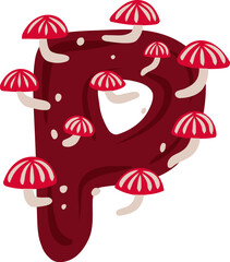 Mold Letter Alphabet Vector P