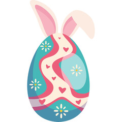 Easter Egg With Ear Rabbit