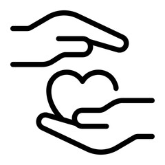 philanthropy line icon