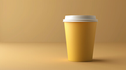 Disposable paper cup for coffee take away, with lid,