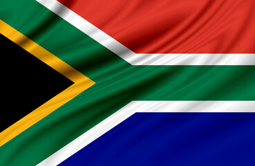 Flag of South Africa - adopted on 27th April 1994, to replace the flag that had been used since 1928. The new national flag, designed by Frederick Brownell, was chosen to represent the new democracy.
 - obrazy, fototapety, plakaty