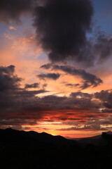 sunset in the mountains