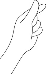 I love you hand sign. Hand making small heart illustration.
