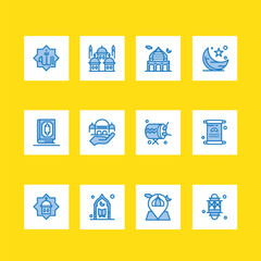 set of icons for Ramadan, vector logo icons