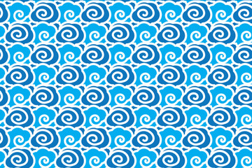 Illustration wallpaper of the abstract blue cloud background.
