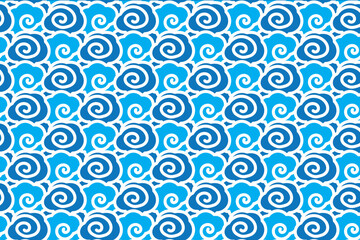 Illustration wallpaper of the abstract blue cloud background.