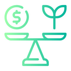 fair trade gradient icon