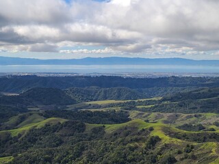 Fototapeta na wymiar View of the San Francisco Bay from Las Trampas, Danville, California