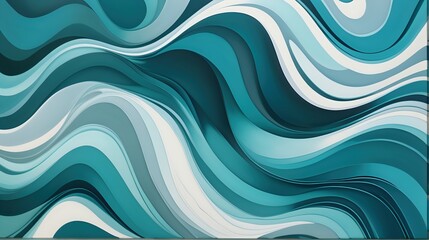 Soft, abstract waves in shades of teal and aqua, conveying a sense of movement and fluidity.