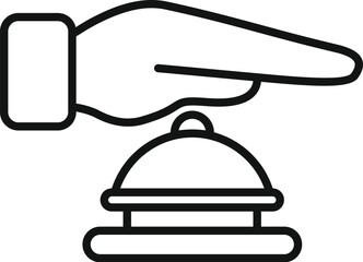 Digital stop ringer theft icon outline vector. Access vigilant. Cyber attack