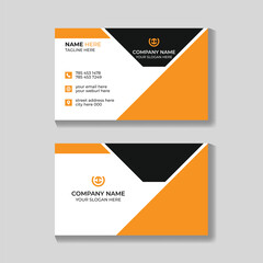 Corporate modern minimalist business card design template personal and business use