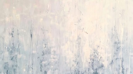 Obraz premium abstract oil painting of a forest landscape in spring, in the style of farmhouse wall art, subtle calmful color palette