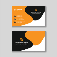 Corporate modern minimalist business card design template personal and business use