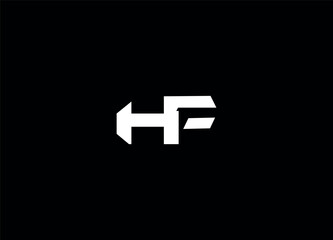HF creative logo design and initial logo