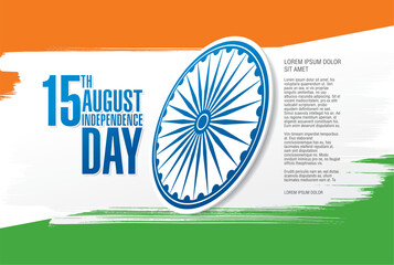 Independence Day of India. 15 th of August - obrazy, fototapety, plakaty