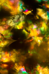 Abstract micrograph of colorful sand grains from Utah.