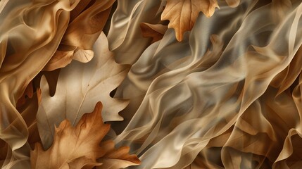Harmonious Oak Elm Blend: Clean and harmonious pattern created by dry oak and elm leaves.