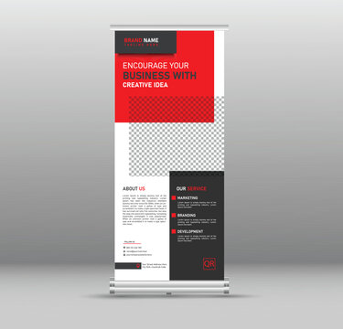Modern rollup banner design template mockup