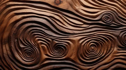Foto op Canvas Intricate wooden cut texture reveals the natural beauty of wood grains, Ai Generated. © Crazy Juke
