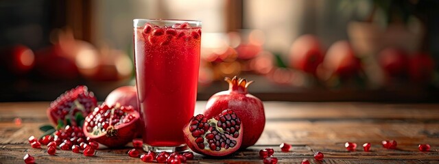 Pomegranate table background fruit top view wood white juice food wooden red cut half above ripe. Table background open agriculture organic pomegranate sweet slice summer isolated dark grenadine diet - obrazy, fototapety, plakaty