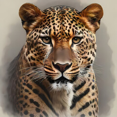 Obraz premium Leopard, logo-style