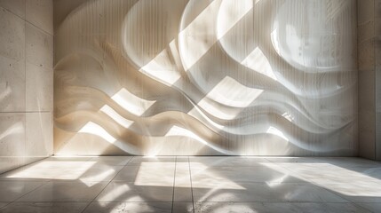 award winning photo of beautiful white light caustic patterns on a wall