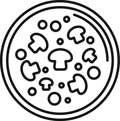 Hot mushroom cream soup icon outline vector. Cooking supper dinner. Cook gourmet