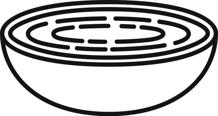 Cream soup dish icon outline vector. Fare culinary. Cuisine serving aliment
