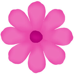 hand drawn pink flower