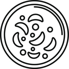Delicacy cream soup icon outline vector. Cooking repast. Can vegetable hot