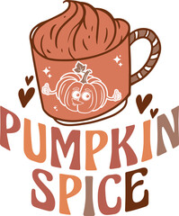 PUMPKIN SPICE  FALL T-SHIRT DESIGN,