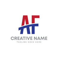 Fototapeta premium Letter AF Professional logo for all kinds of business