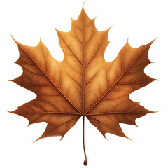 Obraz premium autumn maple leaf isolated on transparent background, AI generated 