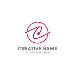 Letter C line art feminine Professional logo for all kinds of business